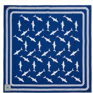 BEACH ROAD: Shark Print Beach Sheet. Color: Blue  - New
